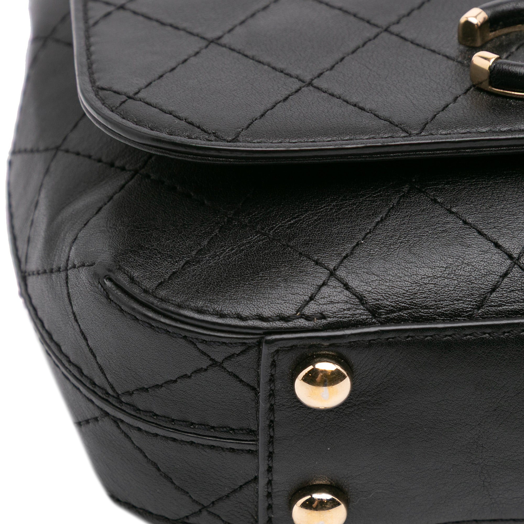 Small Stitched Calfskin Covered CC Flap