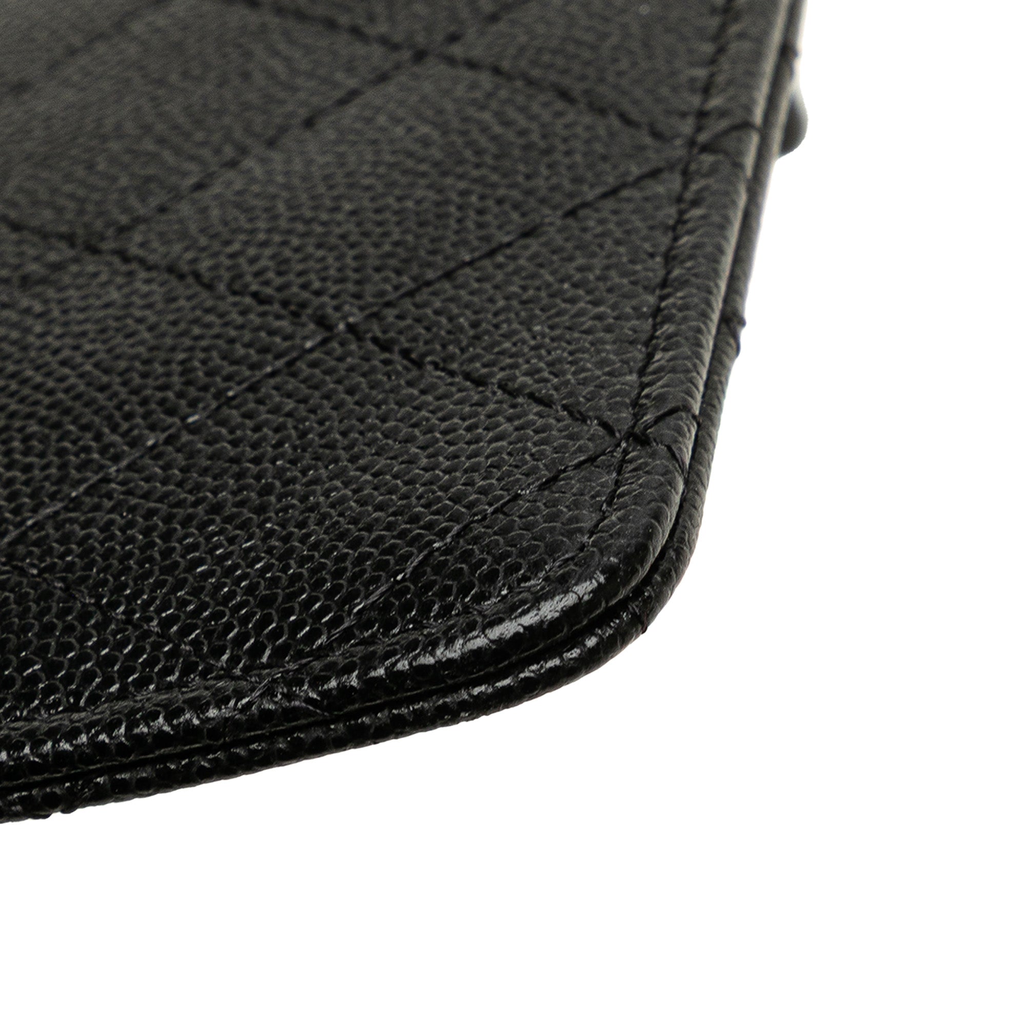 CC Quilted Caviar Card Holder