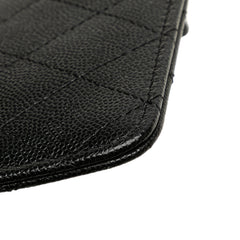CC Quilted Caviar Card Holder