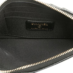 CC Quilted Caviar Card Holder