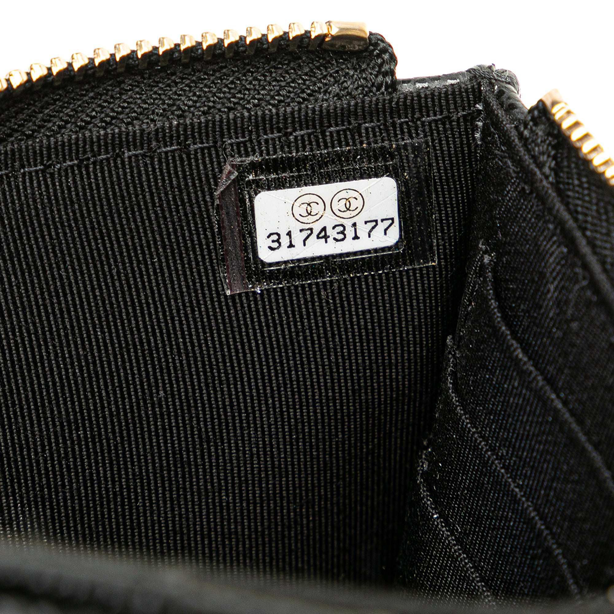 CC Quilted Caviar Card Holder