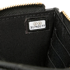 CC Quilted Caviar Card Holder