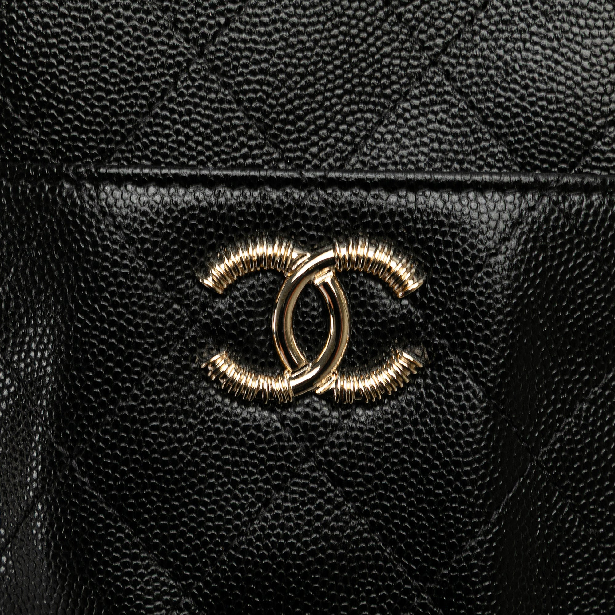 CC Quilted Caviar Card Holder