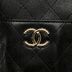 CC Quilted Caviar Card Holder