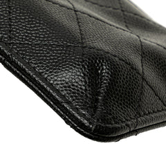 CC Quilted Caviar Card Holder