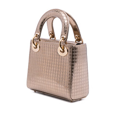 Mini Metallic Patent Microcannage Lady Dior