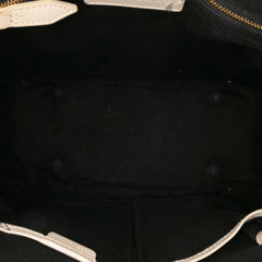 Small Leather Trimmed House Check Canvas Bridle Orchard Satchel