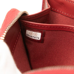 CC Quilted Caviar Zip Around Long Wallet