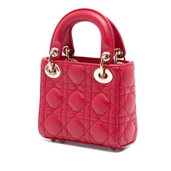 Micro Lambskin Cannage Lady Dior