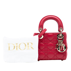 Micro Lambskin Cannage Lady Dior