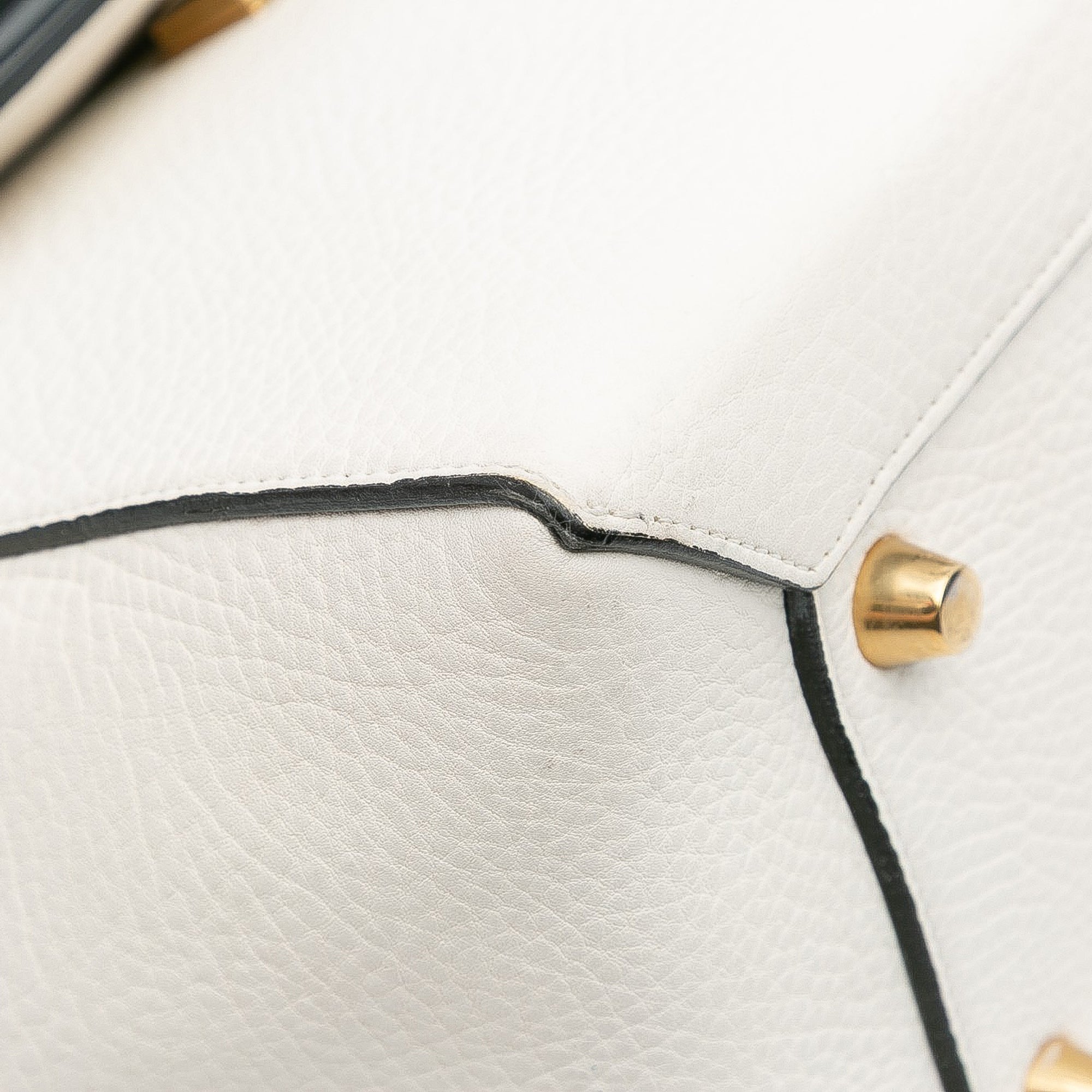 Mini Bicolor Leather Belt Satchel