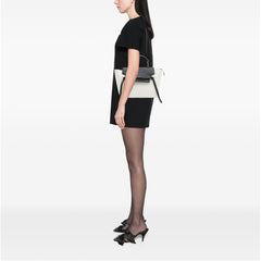 Mini Bicolor Leather Belt Satchel