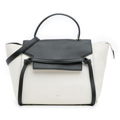 Mini Bicolor Leather Belt Satchel