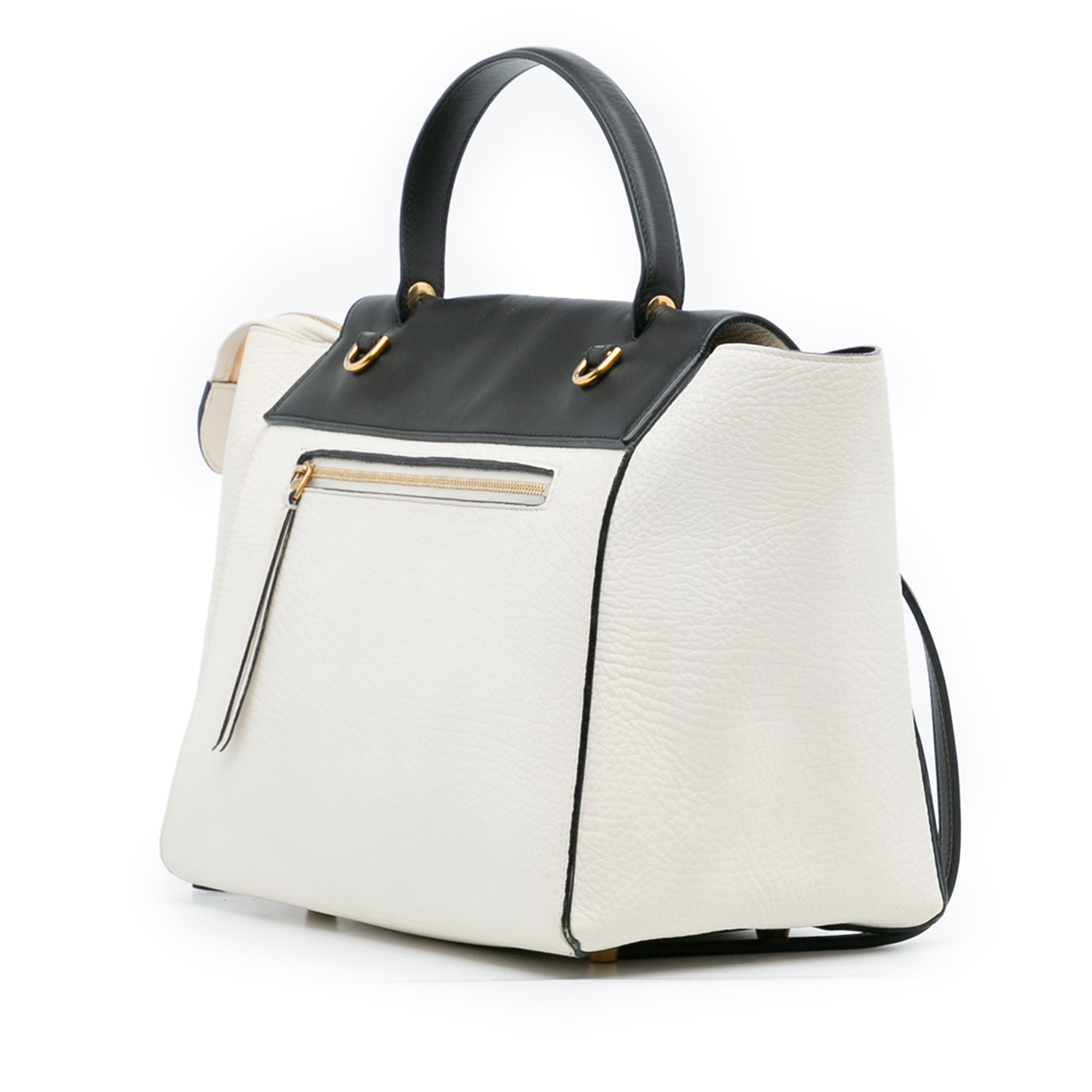 Mini Bicolor Leather Belt Satchel