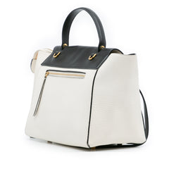 Mini Bicolor Leather Belt Satchel