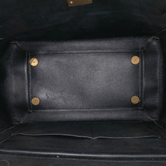 Mini Bicolor Leather Belt Satchel