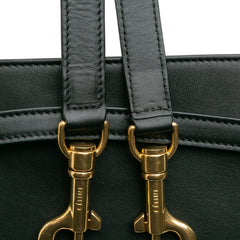 Mini Bicolor Leather Belt Satchel