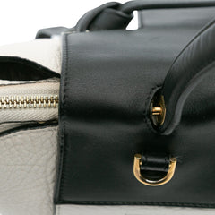 Mini Bicolor Leather Belt Satchel
