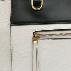 Mini Bicolor Leather Belt Satchel