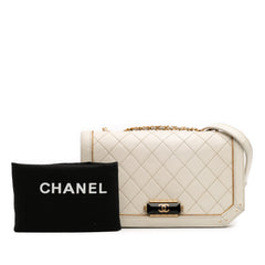 Medium Quilted Calfskin Octagon CC Clasp Flap