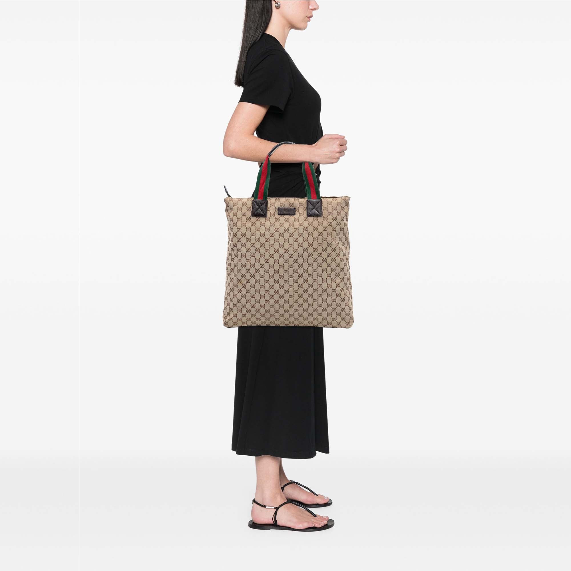 GG Canvas Web Tote