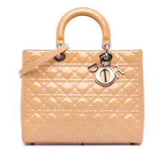 Large Patent Cannage Lady Dior