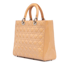 Large Patent Cannage Lady Dior