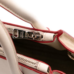 Mini Scamosciato Trimmed Glace Calf Twin Pocket Satchel
