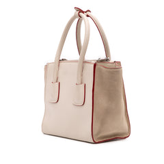 Mini Scamosciato Trimmed Glace Calf Twin Pocket Satchel
