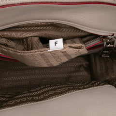 Mini Scamosciato Trimmed Glace Calf Twin Pocket Satchel