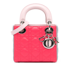 Mini Tricolor Lambskin Cannage Lady Dior