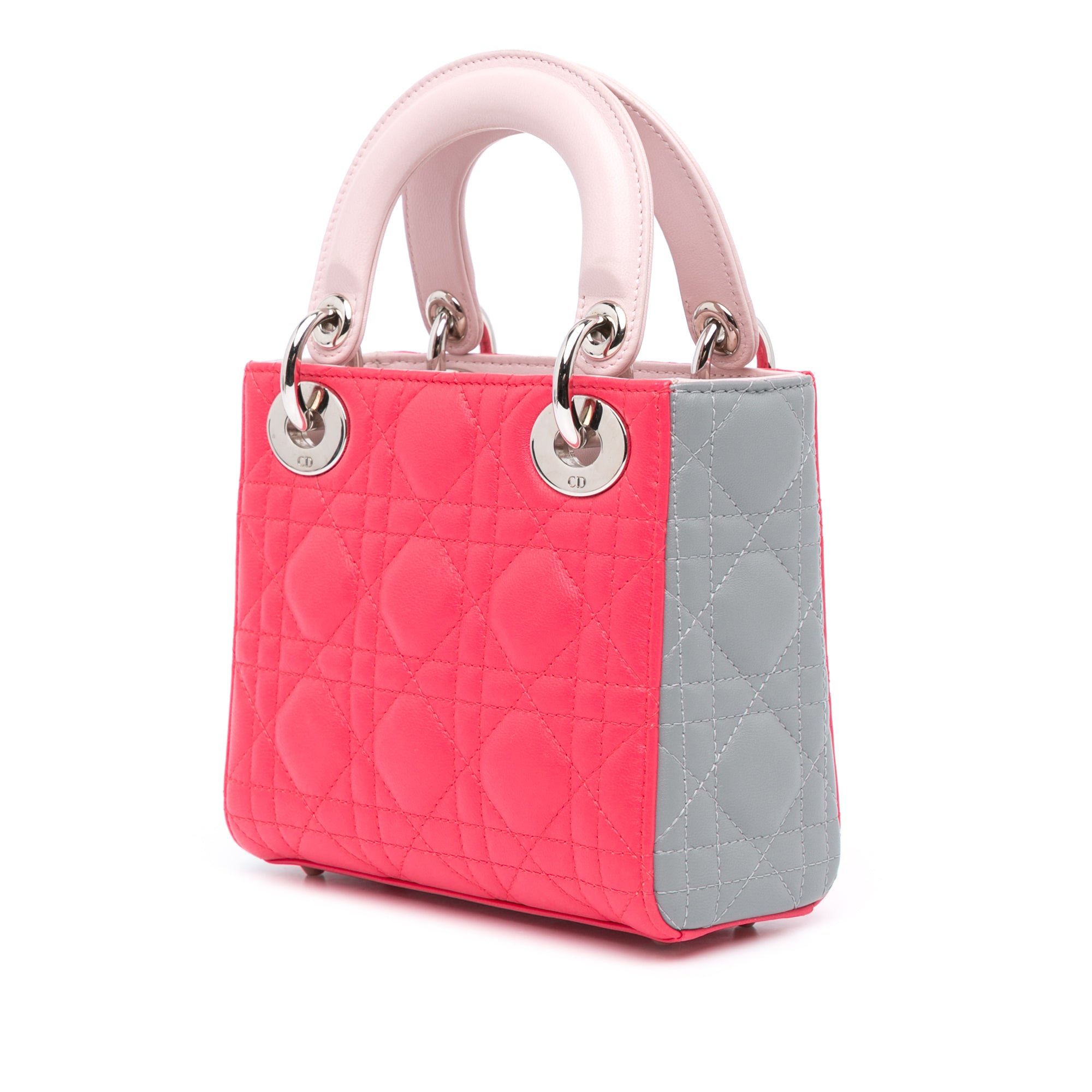 Mini Tricolor Lambskin Cannage Lady Dior