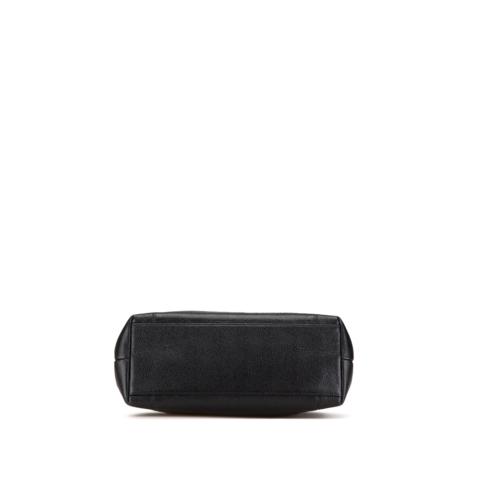 Embroidered Caviar Logo Shoulder Bag