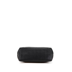 Embroidered Caviar Logo Shoulder Bag