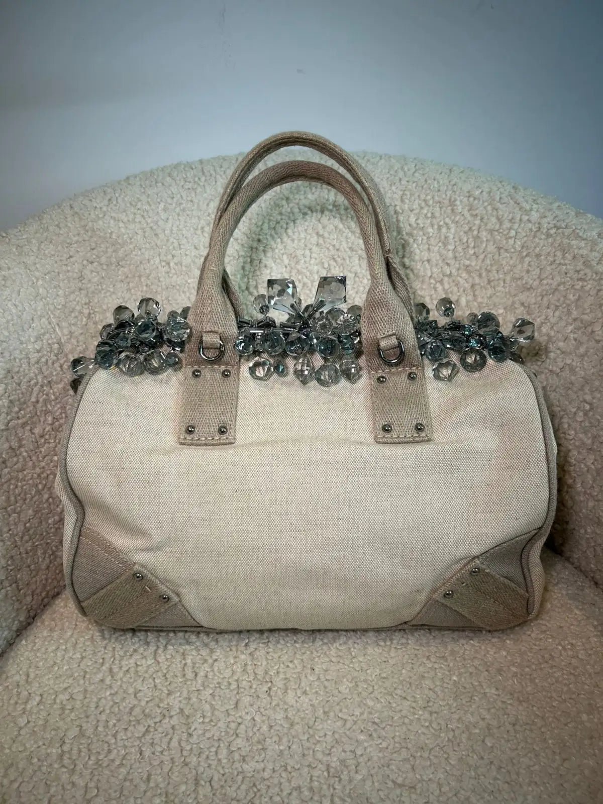 Mistolino Crystal Cluster Frame Satchel