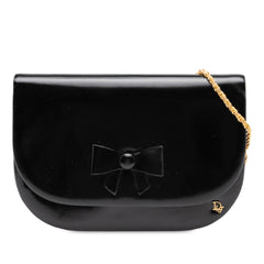 Shiny Calfskin Bow Shoulder Bag
