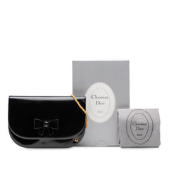 Shiny Calfskin Bow Shoulder Bag