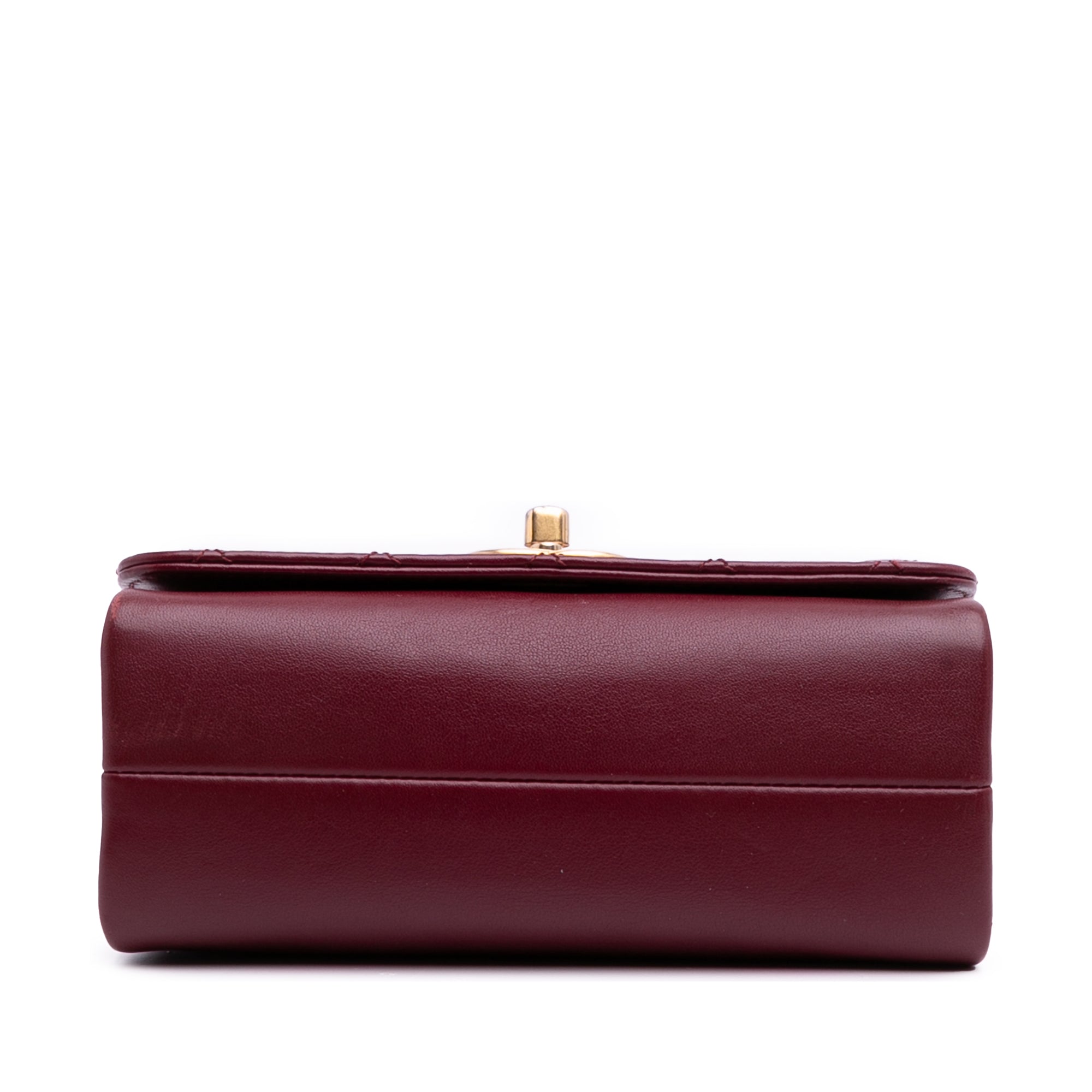 Quilted Calfskin Pearl Jewel Chain Flap