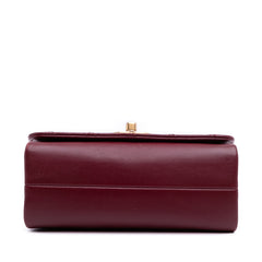 Quilted Calfskin Pearl Jewel Chain Flap