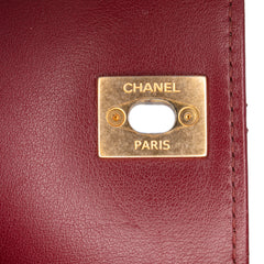 Quilted Calfskin Pearl Jewel Chain Flap