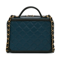 Medium Bicolor Caviar CC Filigree Vanity Case_2