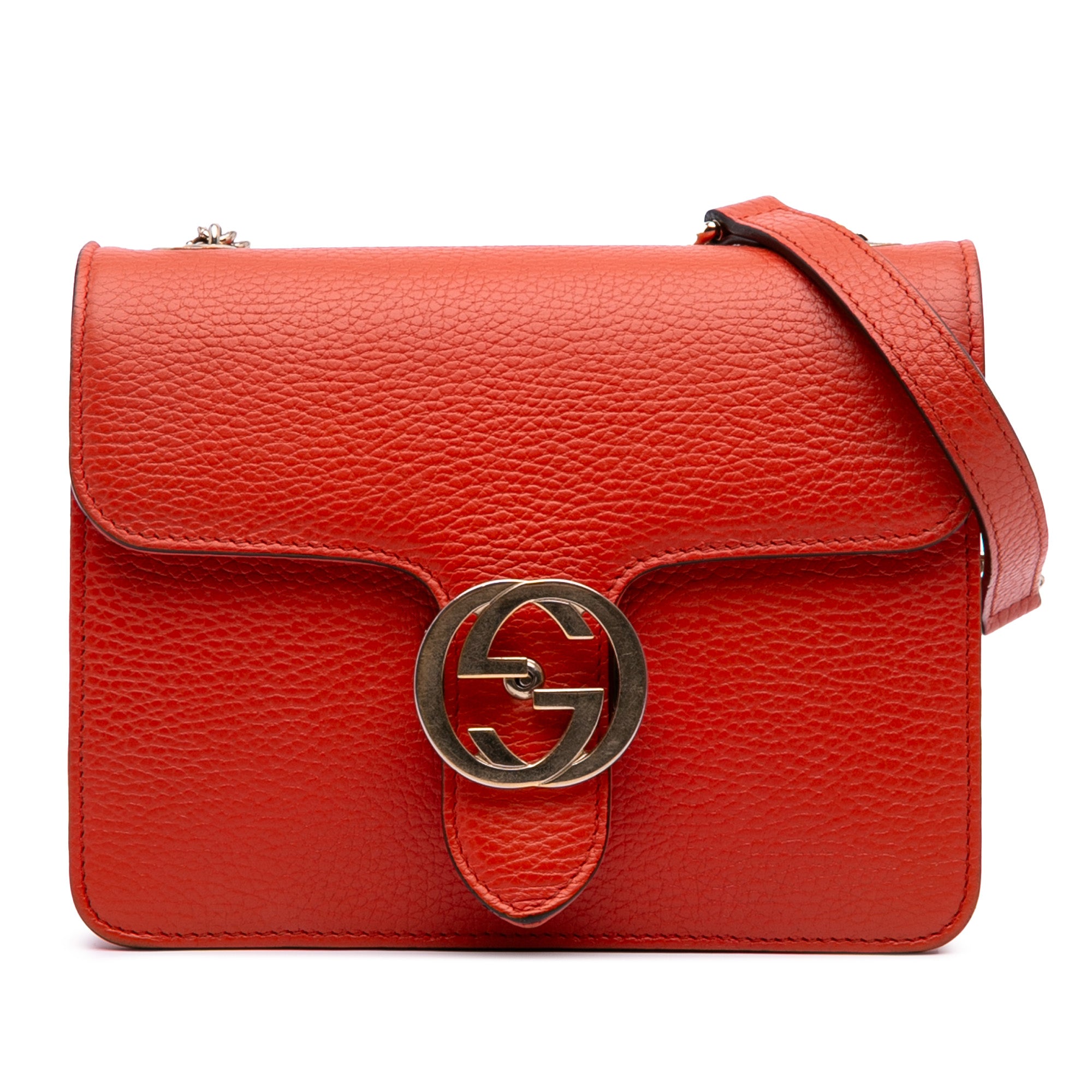 Small Dollar Calfskin Interlocking G Crossbody