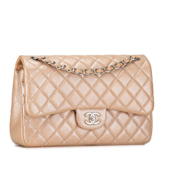 Jumbo Classic Iridescent Caviar Double Flap_1