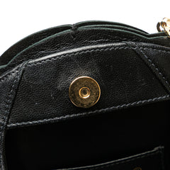 Lambskin and Satin Camellia Flower Evening Bag