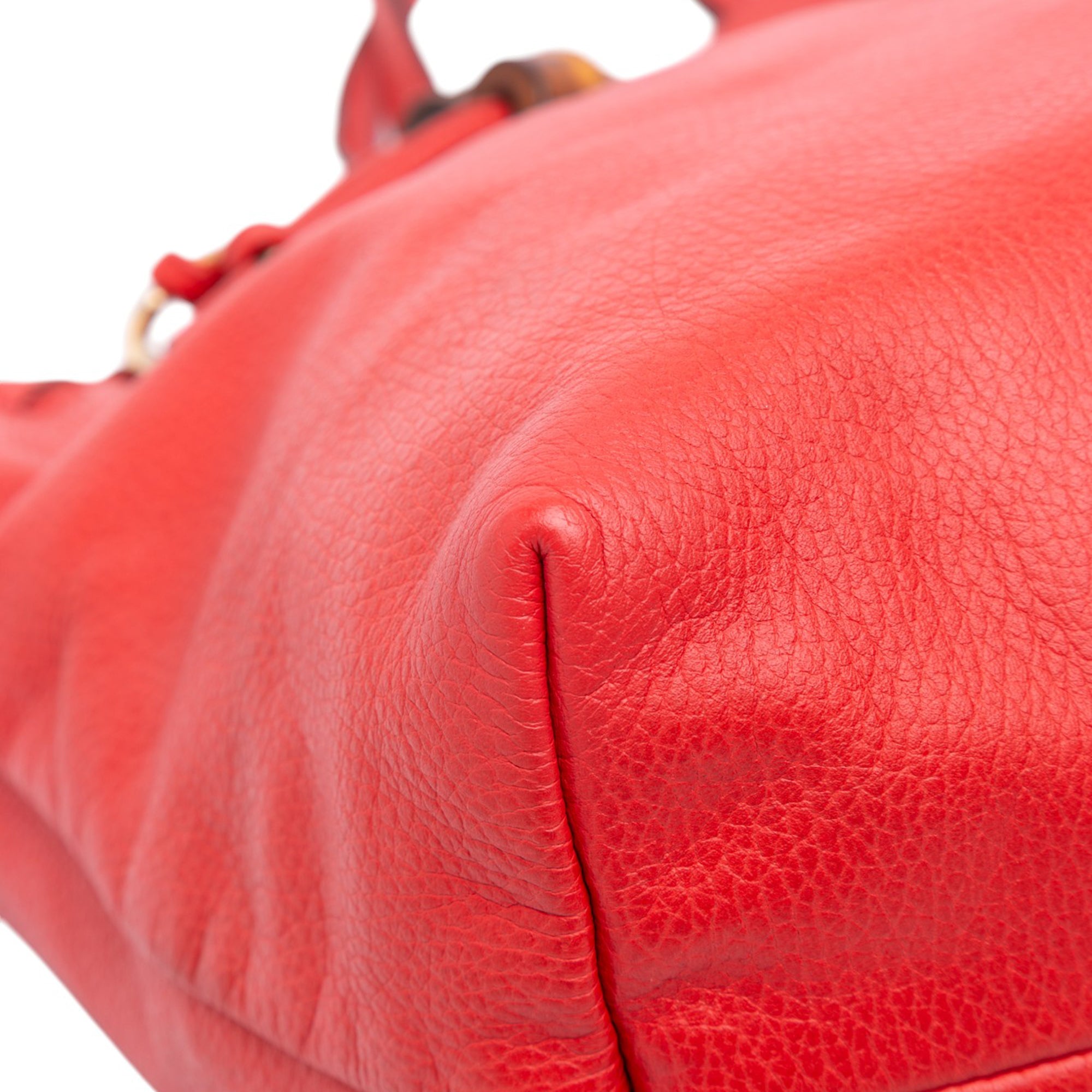 Leather Bamboo Tassel Tote