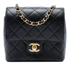 Mini Square Classic Goatskin Single Flap