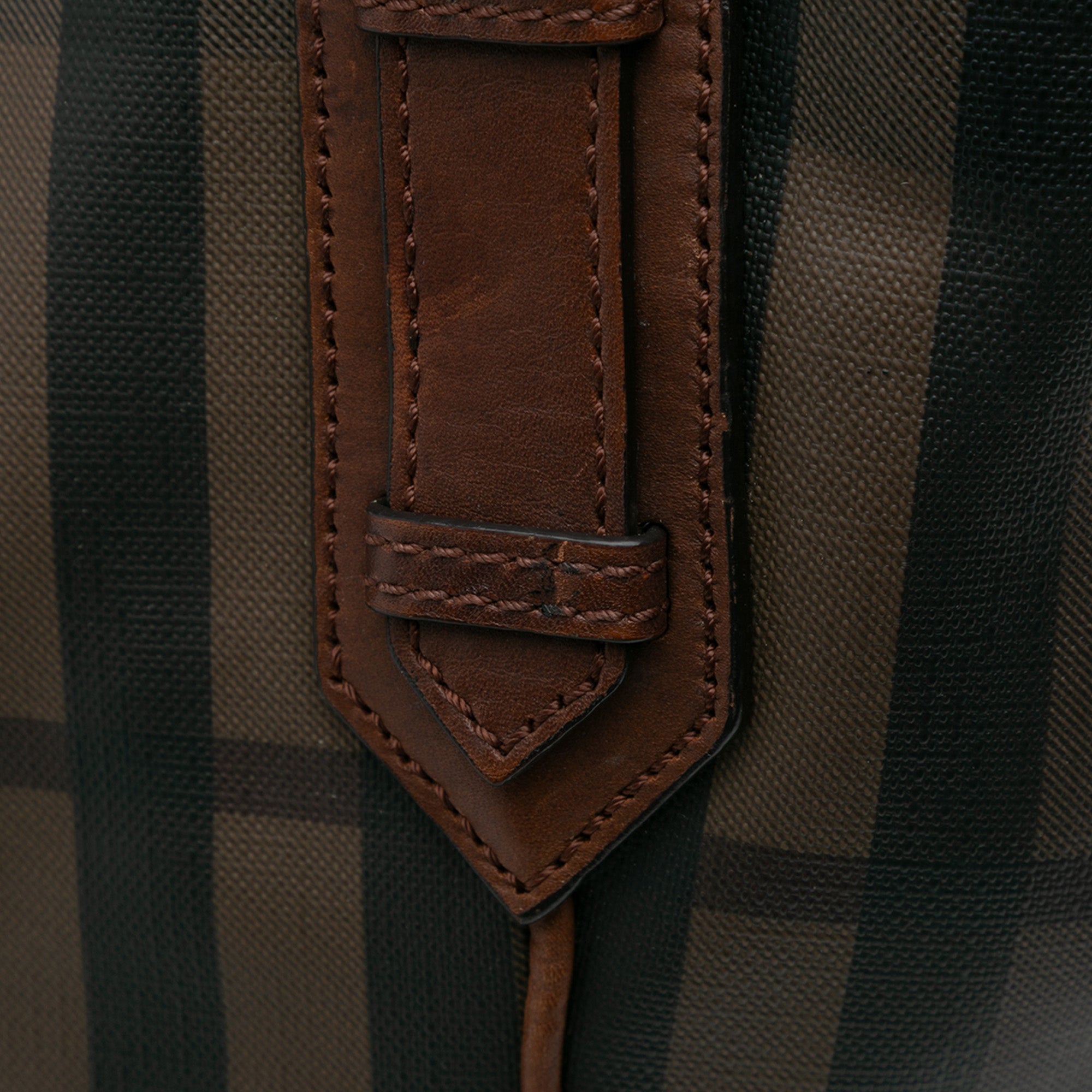 Smoked Check Coated Canvas Handbag