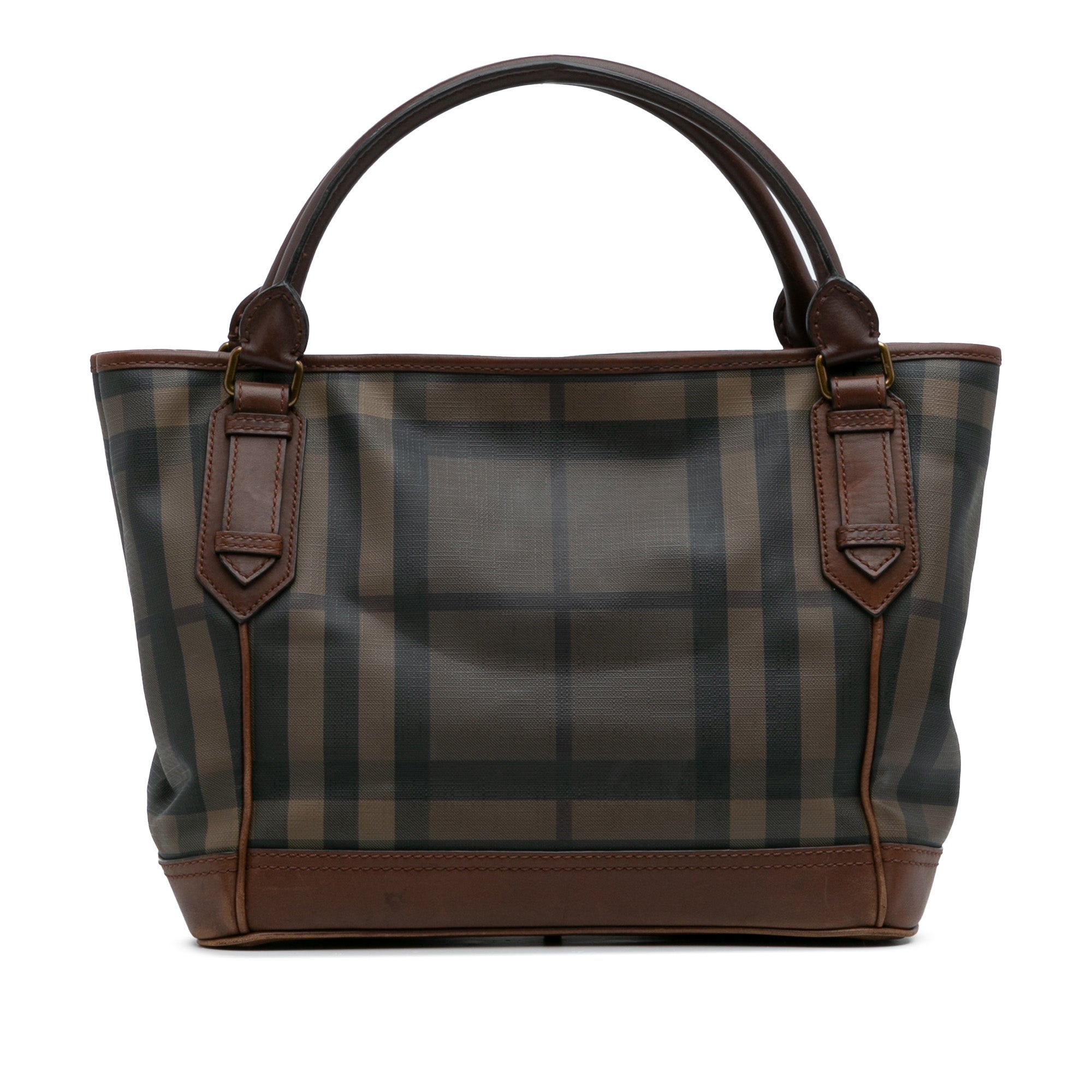 Smoked Check Coated Canvas Handbag