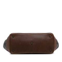 Smoked Check Coated Canvas Handbag