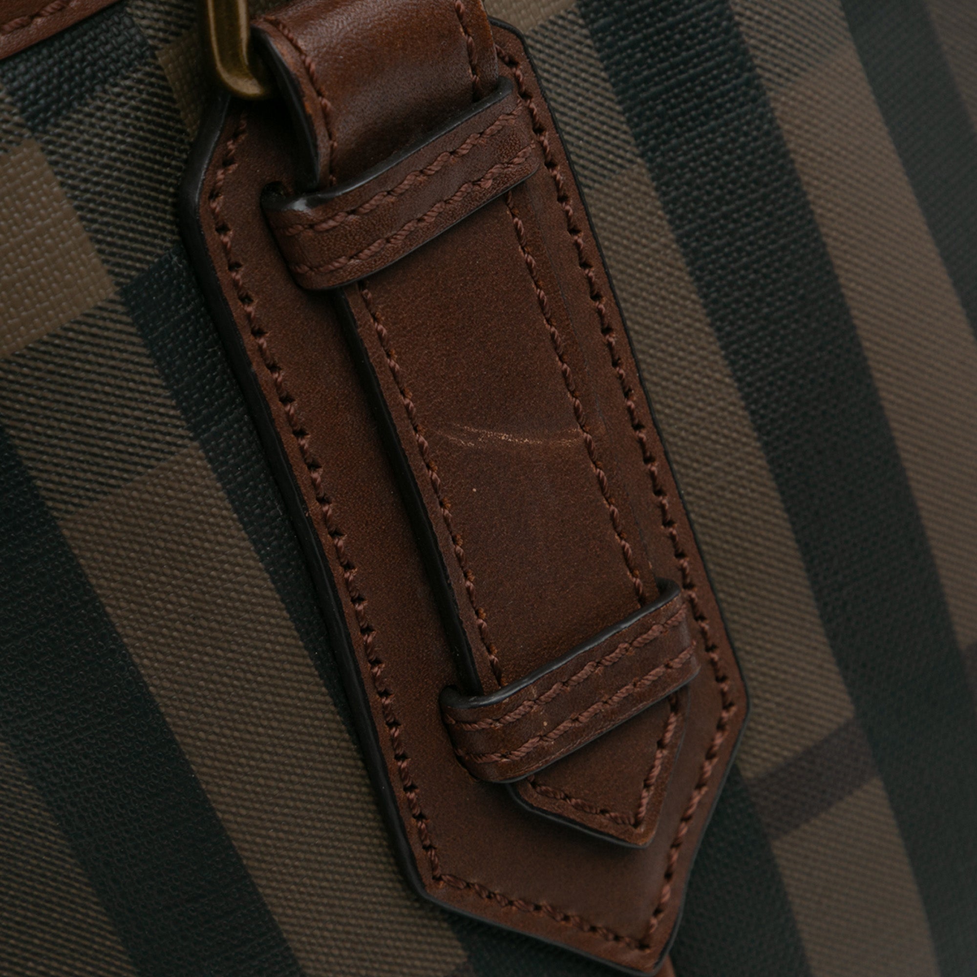 Smoked Check Coated Canvas Handbag